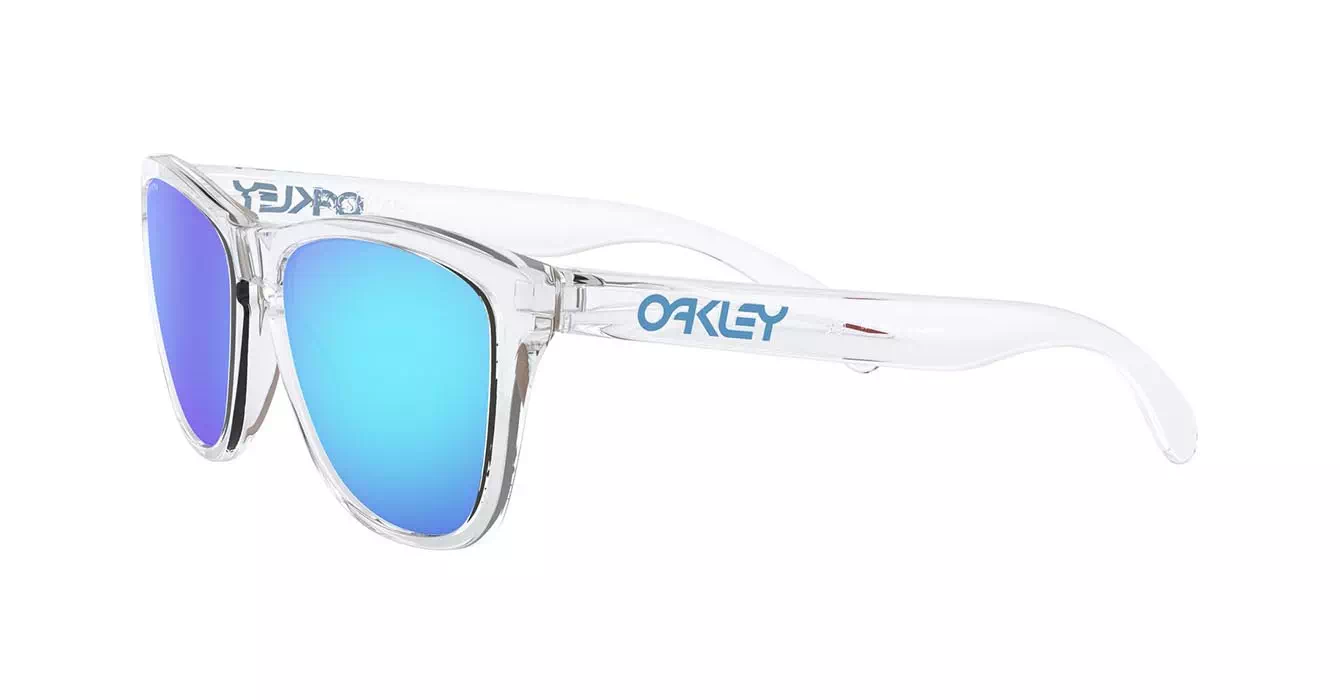 Oakley Prizm Frogskins (A) Crystal Clear W/ Prizm Sapphire (OO9245-A7) s54