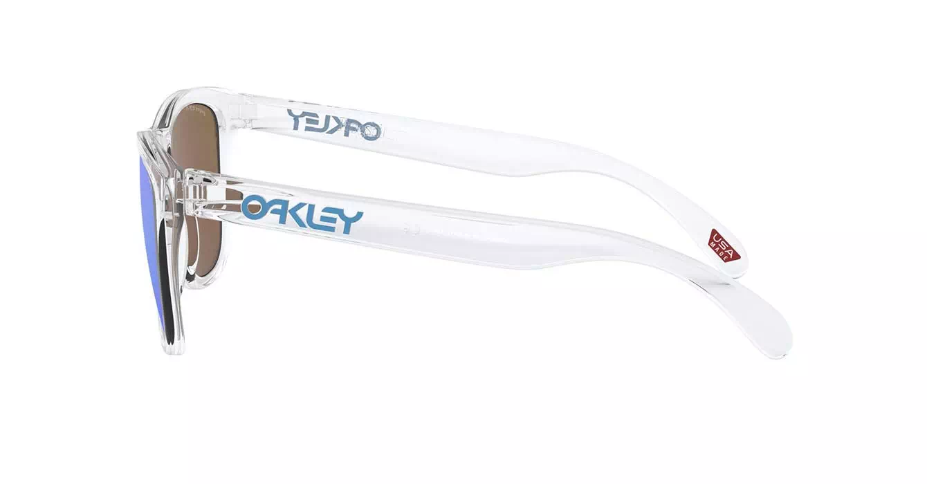 Oakley Prizm Frogskins (A) Crystal Clear W/ Prizm Sapphire (OO9245-A7) s54
