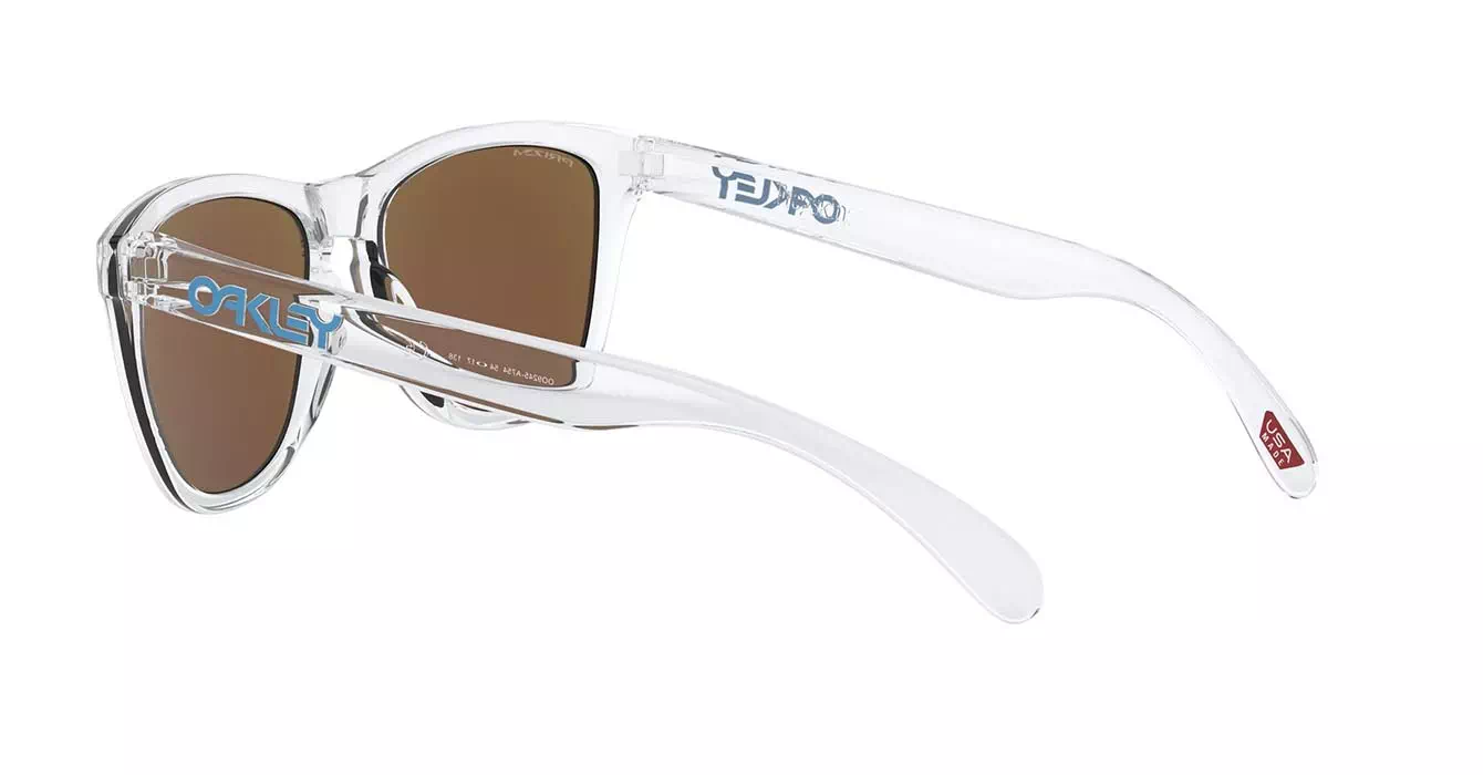 Oakley Prizm Frogskins (A) Crystal Clear W/ Prizm Sapphire (OO9245-A7) s54