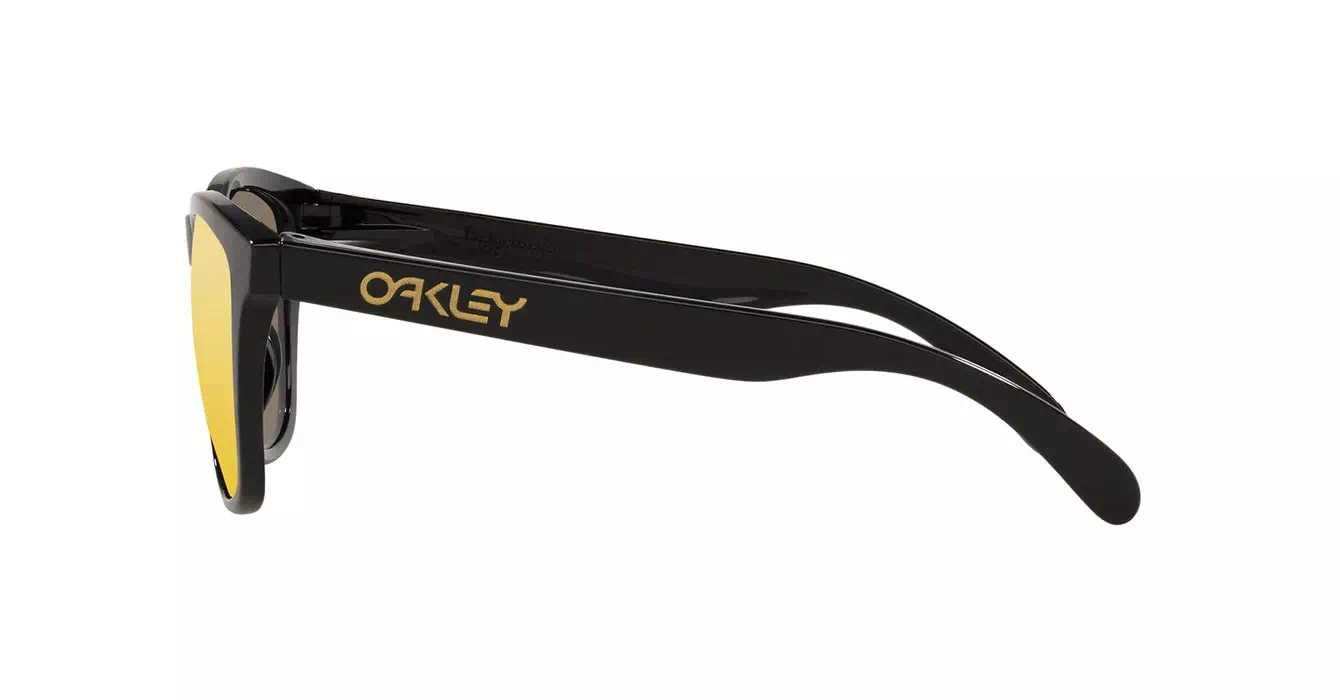 Oakley Prizm Polarized Frogskins (A) Polished Blk W/ Prizm 24K Polar (OO9245-C0) s54