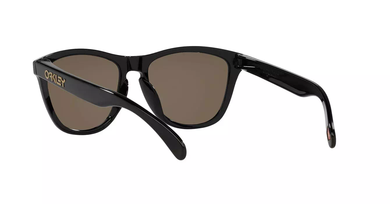 Oakley Prizm Polarized Frogskins (A) Polished Blk W/ Prizm 24K Polar (OO9245-C0) s54