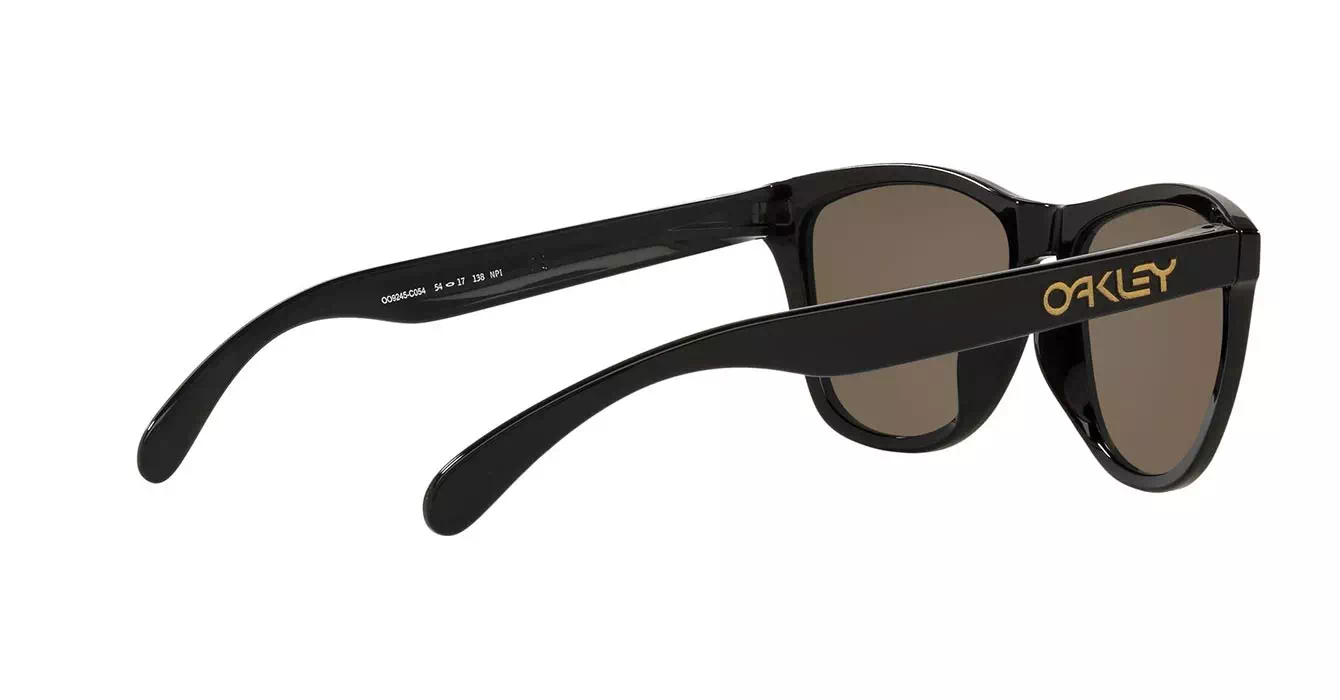 Oakley Prizm Polarized Frogskins (A) Polished Blk W/ Prizm 24K Polar (OO9245-C0) s54