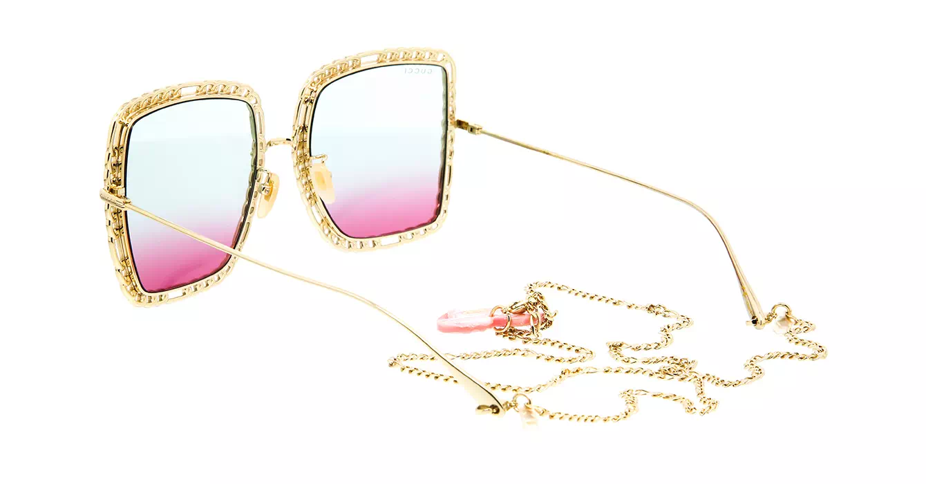 Gucci GG1033S 003 s57 + Chain w/ Heart Pendant