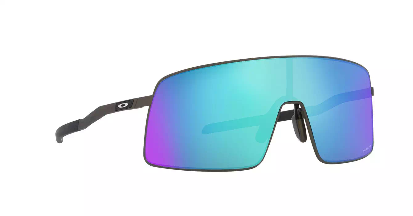 Oakley Prizm Sutro TI Satin Lead W/ Prizm Sapphire (OO6013-04) s36
