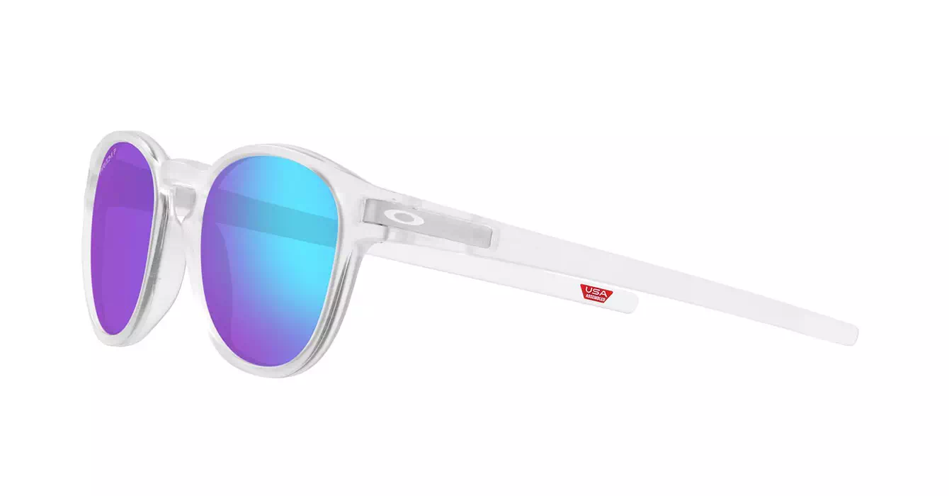 Oakley Latch (A) Matte Clear W/ Prizm Sapphire Polarized (OO9349-48) s53