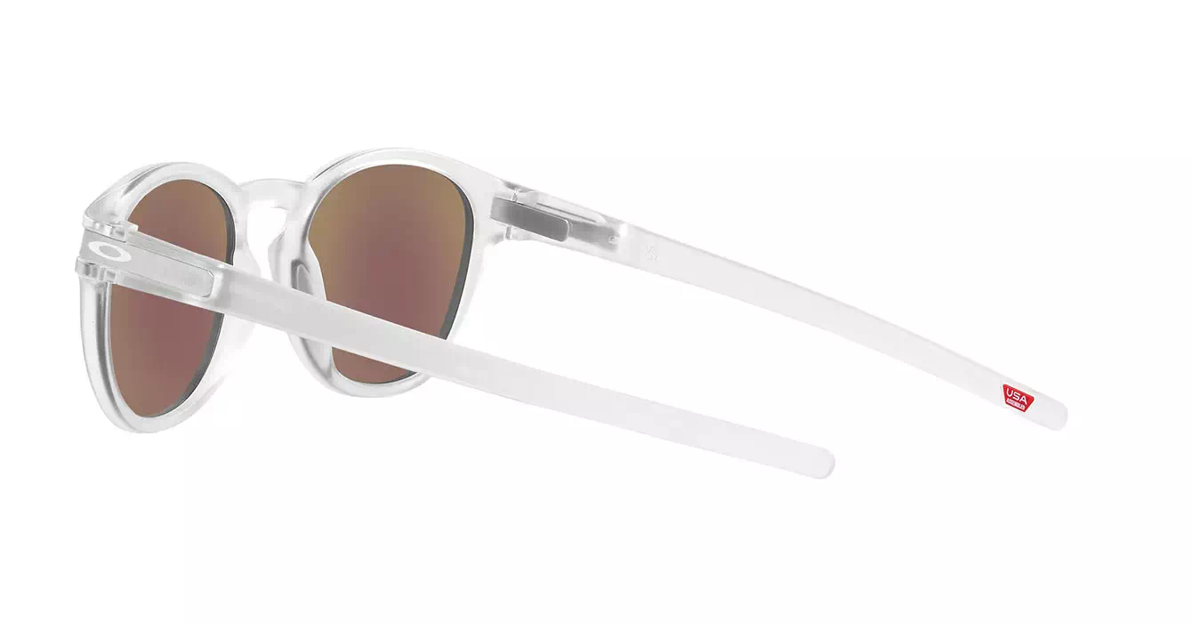 Oakley Latch (A) Matte Clear W/ Prizm Sapphire Polarized (OO9349-48) s53