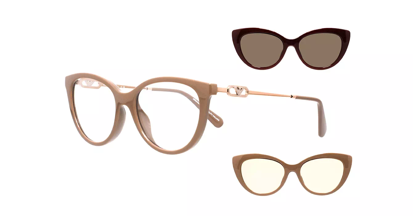 Emporio Armani EA4213U 5146/1W s53 + 2 CLIP ON