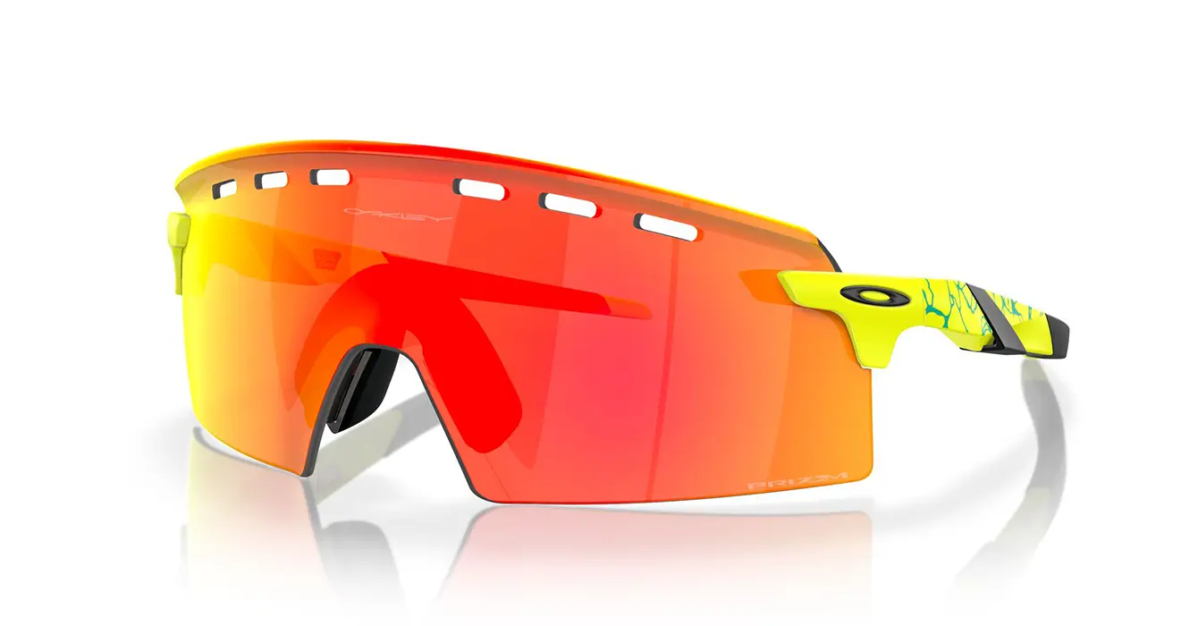 Oakley Encoder Strike Vented Matte Tennis Ball Yellow W/ Prizm Ruby (OO9235-19) s39