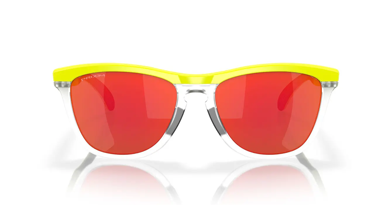Oakley Frogskins Range A Tennis Ball Yellow W/ Prizm Ruby (OO9284A-12) s55
