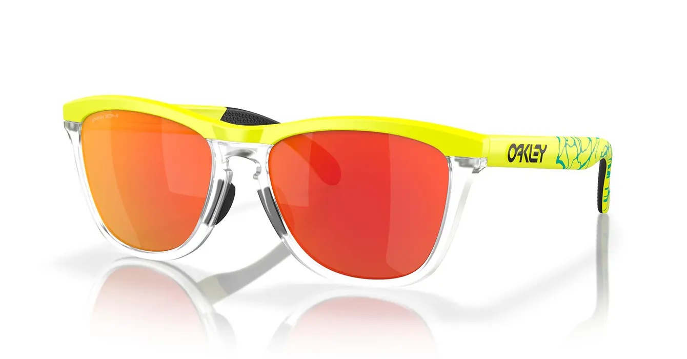 Oakley Frogskins Range A Tennis Ball Yellow W/ Prizm Ruby (OO9284A-12) s55