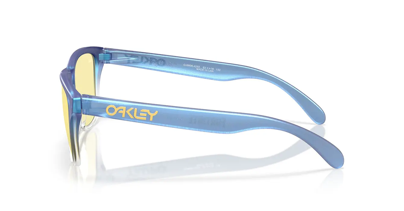 Oakley Frogskins XS Matte Cyan/Blue/Clear Shift Fade W/ Prizm Gaming (OJ9006-42) s53