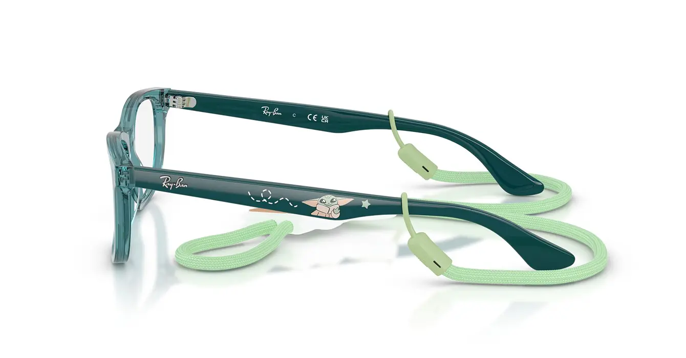 Ray-Ban RB1642F 7538 s48 + Strap STAR WARS? ? Grogu Mini New Wayfarer