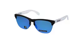 Oakley Frogskins Lite Matte Blk/matte Clear W/prizm Sapph Irid (OO9374-02) s63