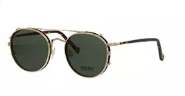 Moscot Zev Tortoise/Gold s49 + Clip On Gold G15